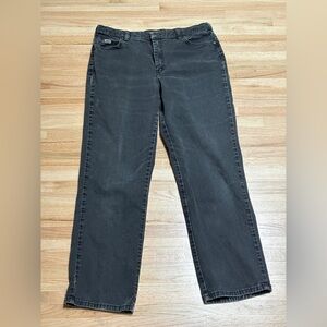 Lee Relaxed Straight Leg Black Jeans size 12